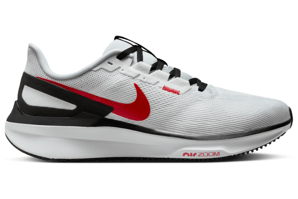 Nike M AIR ZOOM STRUCTURE 25 106 WHITE/FIRE RED-BLACK-LT SMOKE GREY